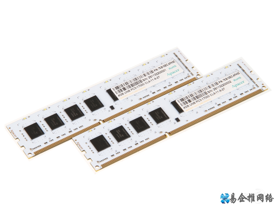宇瞻4GB DDR3白色PCB限量版