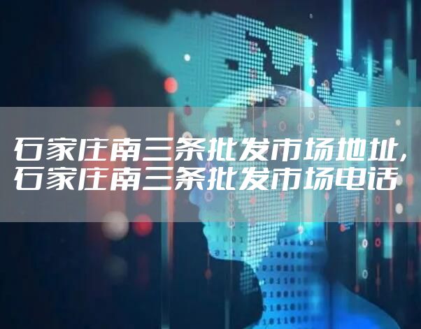 石家庄南三条批发市场地址，石家庄南三条批发市场电话