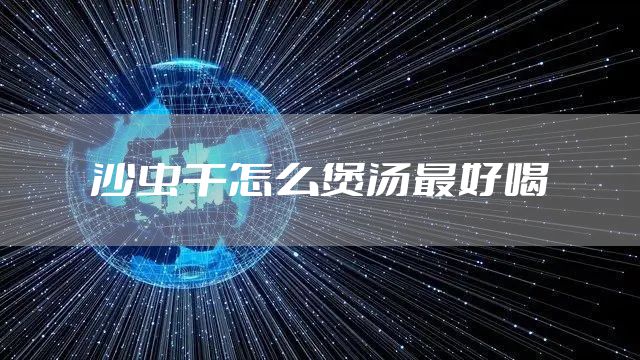 沙虫干怎么煲汤最好喝