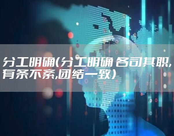 分工明确（分工明确 各司其职,有条不紊,团结一致）