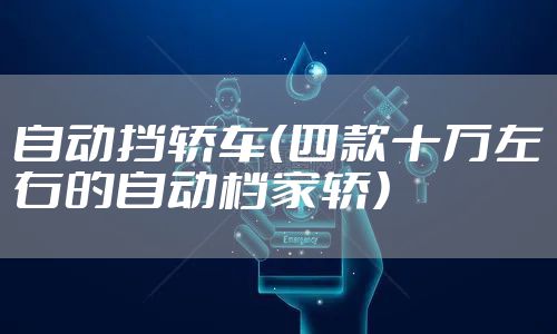 自动挡轿车（四款十万左右的自动档家轿）