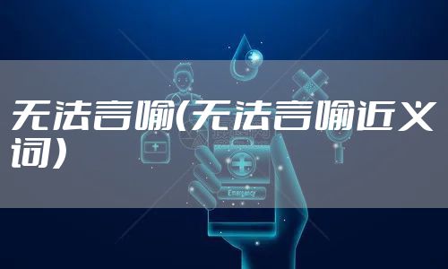 无法言喻（无法言喻近义词）
