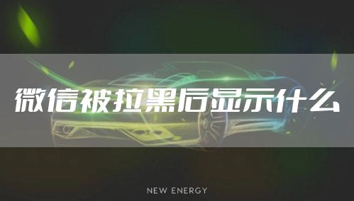 微信被拉黑后显示什么