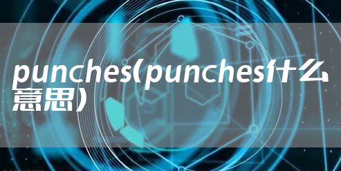 punches（punches什么意思）