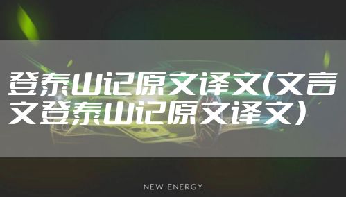 登泰山记原文译文（文言文登泰山记原文译文）