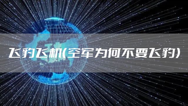 飞豹飞机（空军为何不要飞豹）