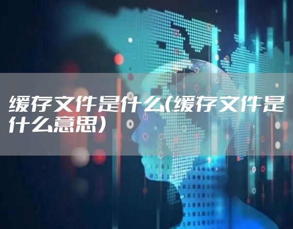 缓存文件是什么（缓存文件是什么意思）