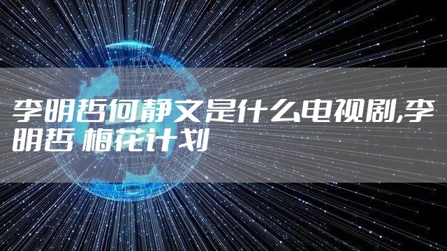 李明哲何静文是什么电视剧,李明哲 梅花计划
