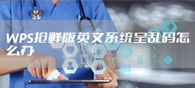 WPS抢鲜版英文系统呈乱码怎么办