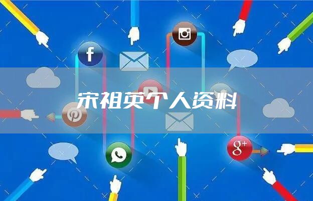 宋祖英个人资料