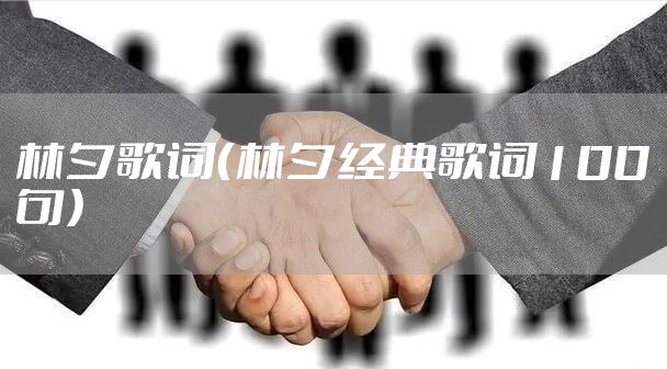 林夕歌词（林夕经典歌词100句）