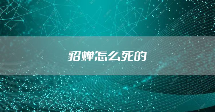 貂蝉怎么死的
