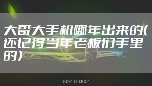 大哥大手机哪年出来的（还记得当年老板们手里的）
