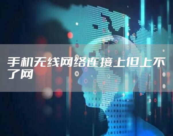 手机无线网络连接上但上不了网