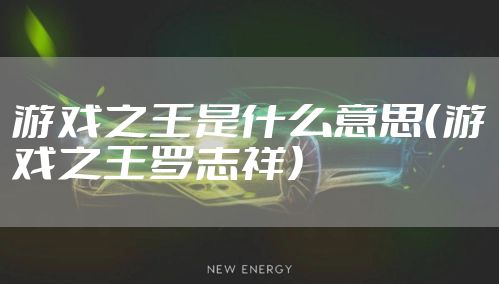 游戏之王是什么意思（游戏之王罗志祥）