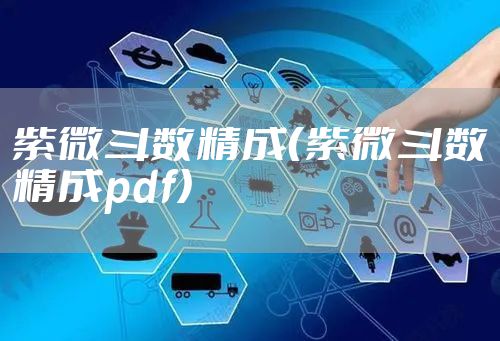 紫微斗数精成（紫微斗数精成pdf）
