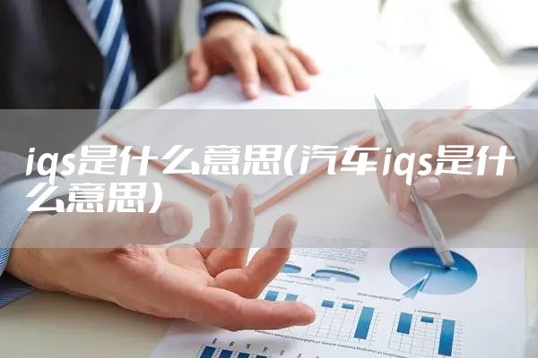 iqs是什么意思（汽车iqs是什么意思）