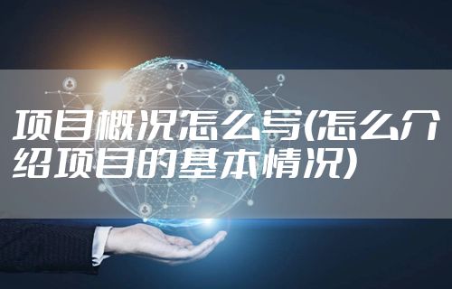 项目概况怎么写(怎么介绍项目的基本情况)