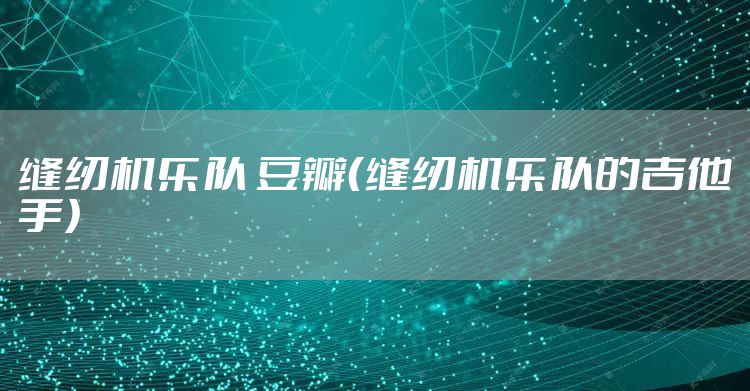 缝纫机乐队 豆瓣（缝纫机乐队的吉他手）