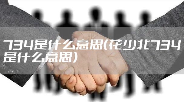 734是什么意思（花少北734是什么意思）
