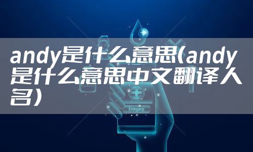 andy是什么意思（andy是什么意思中文翻译人名）