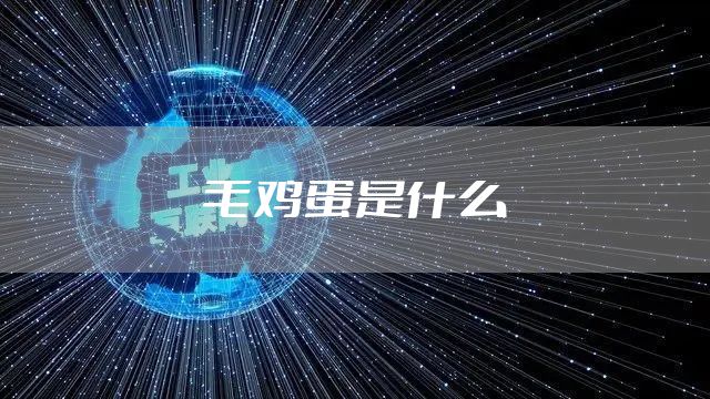 毛鸡蛋是什么