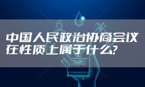 中国人民政治协商会议在性质上属于什么？