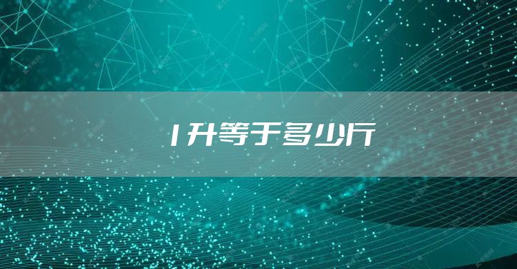 1升等于多少斤
