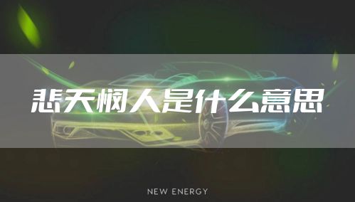 悲天悯人是什么意思