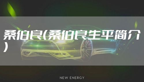 桑伯良（桑伯良生平简介）