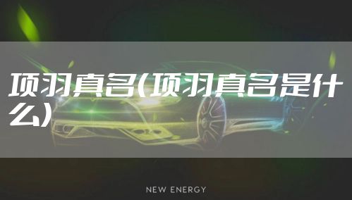 项羽真名（项羽真名是什么）