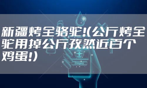 新疆烤全骆驼!（公斤烤全驼用掉公斤孜然近百个鸡蛋!）