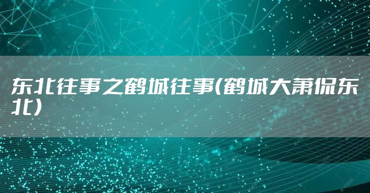东北往事之鹤城往事（鹤城大萧侃东北）