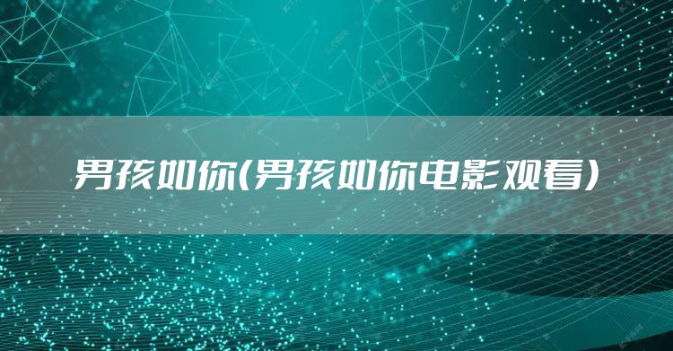 男孩如你（男孩如你电影观看）