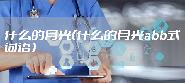 什么的月光（什么的月光abb式词语）