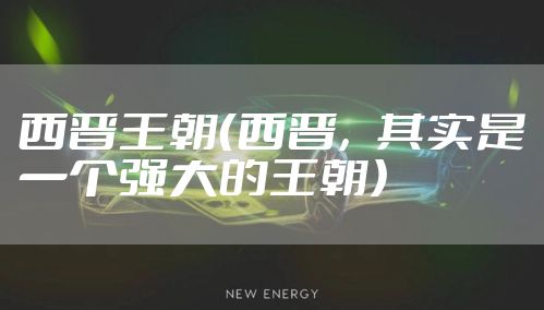 西晋王朝（西晋，其实是一个强大的王朝）
