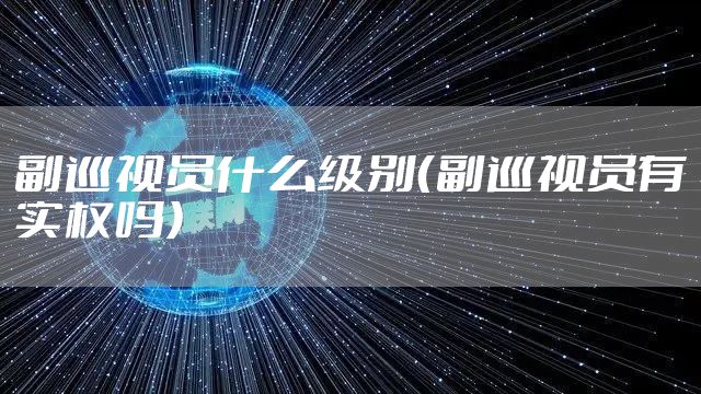 副巡视员什么级别（副巡视员有实权吗）