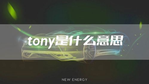 tony是什么意思