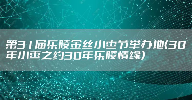 第31届乐陵金丝小枣节举办地（30年小枣之约30年乐陵情缘）