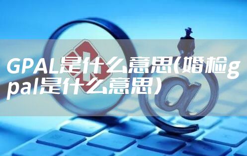 GPAL是什么意思（婚检gpal是什么意思）