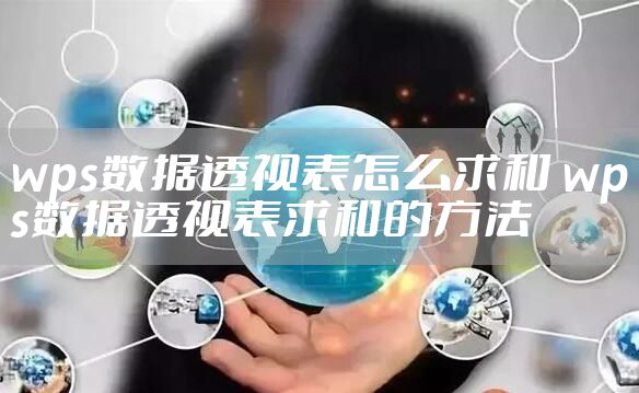 wps数据透视表怎么求和 wps数据透视表求和的方法