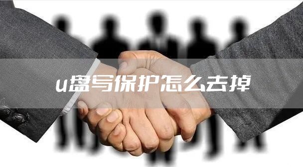 u盘写保护怎么去掉