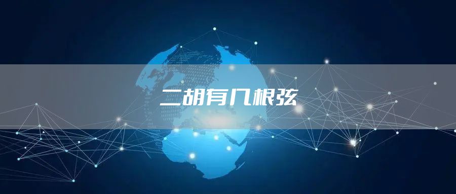 二胡有几根弦