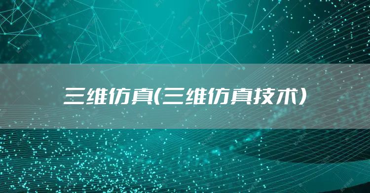 三维仿真（三维仿真技术）