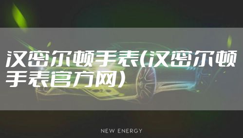 汉密尔顿手表（汉密尔顿手表官方网）