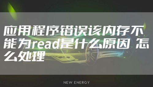 应用程序错误该内存不能为read是什么原因  怎么处理
