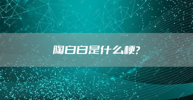 陶白白是什么梗？