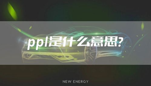 ppl是什么意思？