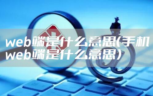 web端是什么意思（手机web端是什么意思）