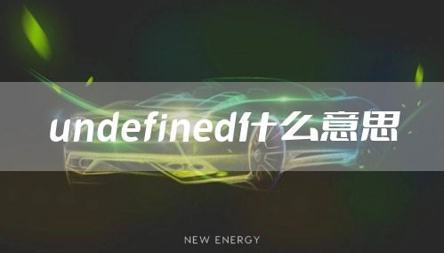 undefined什么意思